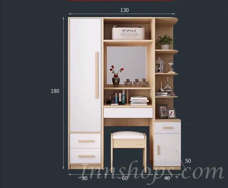 北歐品味系列 單門衣櫃梳妝枱組合 90cm/130cm (IS6763)