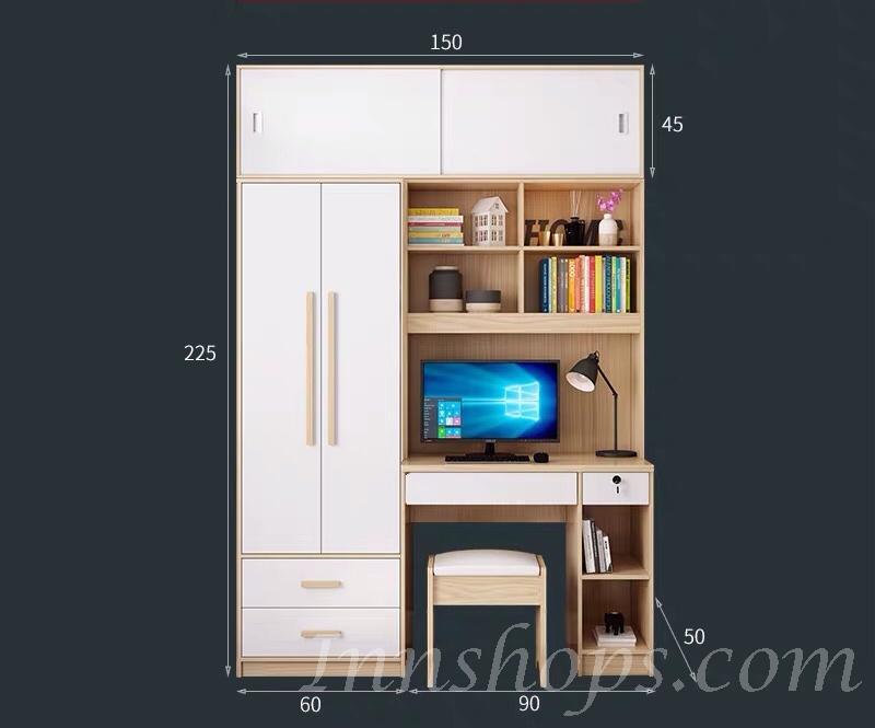 北歐品味系列 2門衣櫃電腦枱組合 150cm/190cm (IS6765)