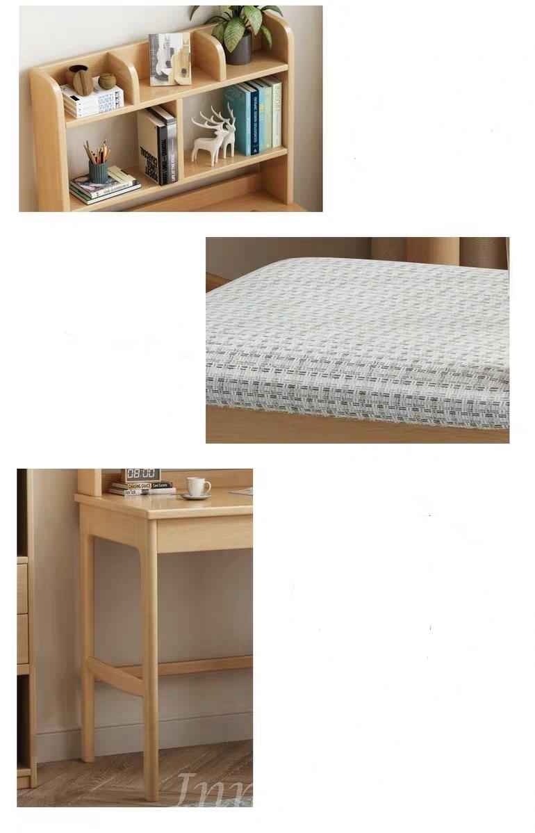 日式橡木系列 實木書架連書枱 60cm/70cm/80cm (IS0651)