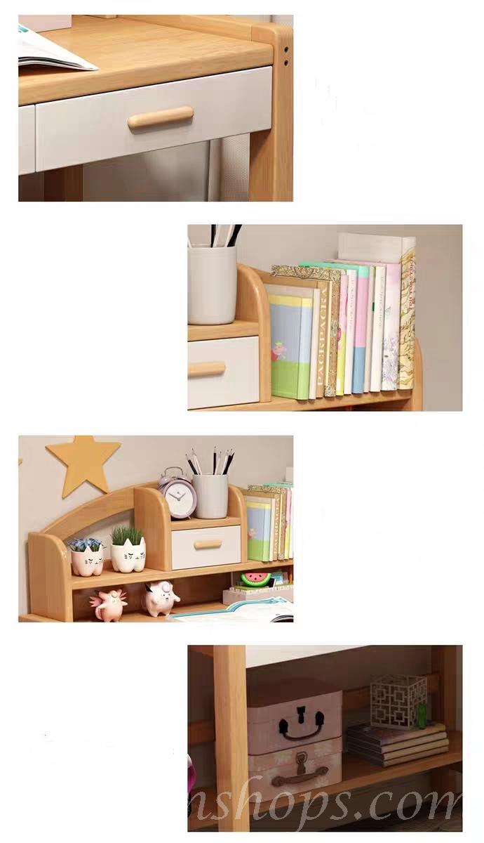 日式橡木系列 實木書架連書枱 80cm/100cm/120cm (IS0773)