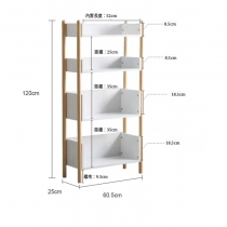 日式橡木系列 實木置物架書架高 60cm/90cm/120cm (IS1337)