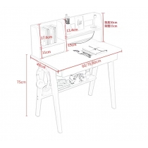 日式橡木系列 實木書架連書枱 60CM/70CM/80cm (IS0041)