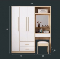 北歐品味系列 3門衣櫃梳妝枱組合 150cm/190cm (IS6761)