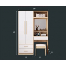 北歐品味系列 2門衣櫃梳妝枱組合 120cm/160cm (IS6762)