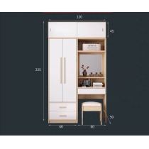 北歐品味系列 2門衣櫃梳妝枱組合 120cm/160cm (IS6762)
