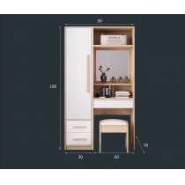 北歐品味系列 單門衣櫃梳妝枱組合 90cm/130cm (IS6763)