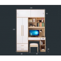 北歐品味系列 2門衣櫃電腦枱組合 150cm/190cm (IS6765)