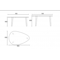 時尚系列 茶几 (圓/三角/水滴) (IS3273)