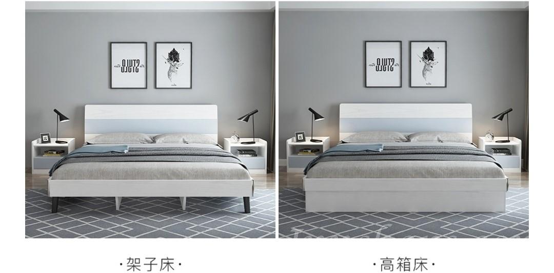 北歐格調.摩登.品味 雙人床 *5呎/6呎(不包床褥) (IS1538)