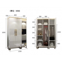意式氣派系列 2門衣櫃鏡櫃 40cm/80cm  (IS3122)