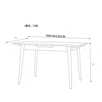 北歐實木系列 黑胡桃木伸縮餐桌椅組合*(100-130)/(110-140)/(120-150)/(130-160)cm(IS5116)