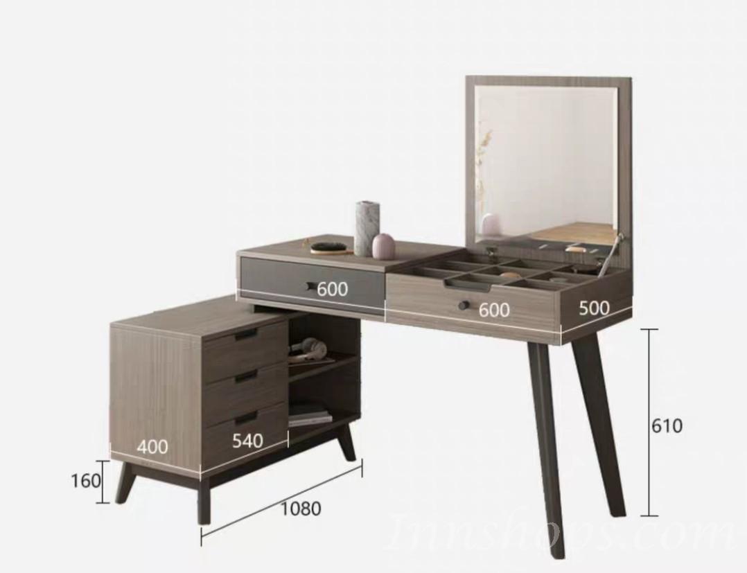 北歐格調.摩登.品味 伸縮梳妝檯 120~160cm (IS1377)