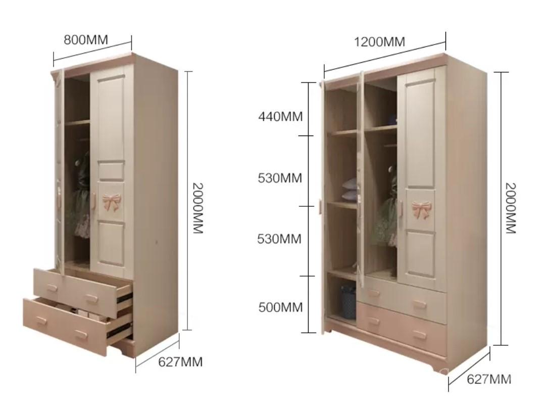 兒童傢俬系列 三門 蝴蝶/兔子/小雲衣櫃 120cm (IS3128)