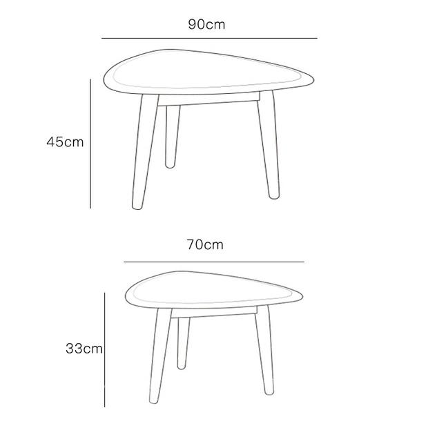 北歐實木系列 黑胡桃木茶几*70/90cm(IS4439)