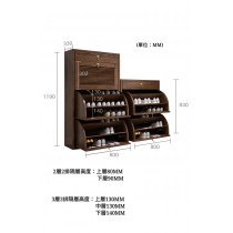北歐實木白蠟木系列 2門3門鞋櫃*63/80cm (IS2110)
