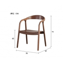 北歐實木系列 黑胡桃木伸縮餐桌椅子*(120-160)/(140-180)cm (IS2184)