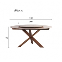 北歐實木系列 黑胡桃木餐桌椅子*120/140/160cm  (IS4436)