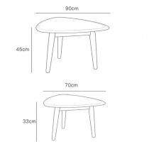 北歐實木系列 黑胡桃木茶几*70/90cm(IS4439)