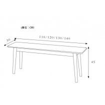 北歐實木系列 黑胡桃木長凳*110/120/130/140cm (IS4548)