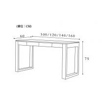 北歐實木系列 黑胡桃木書枱 100cm/120cm/140cm/160cm (IS4937)