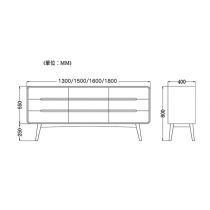 北歐實木系列 黑胡桃木9斗櫃*130/150/160/180cm (IS4984)