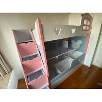 兒童皇國 小屋米奇油壓碌架床(左右封板款)(不包床褥) (IS6984)