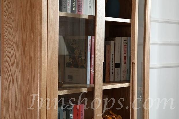 北歐實木系列 白橡木書櫃儲物櫃 85cm (IS5878)