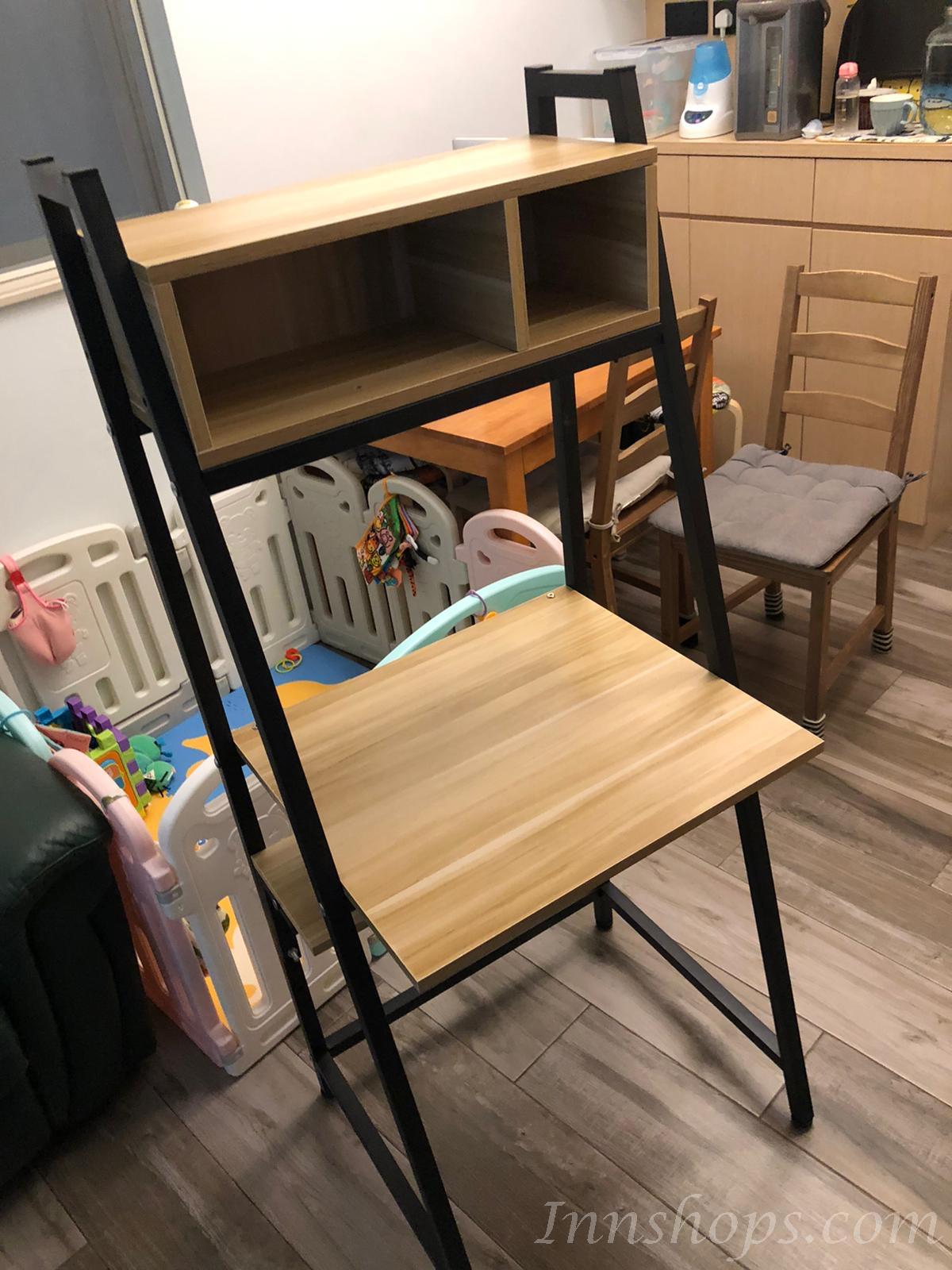 時尚系列簡約書枱連書架 60cm/70cm/80cm/100cm/120cm (IS6412)