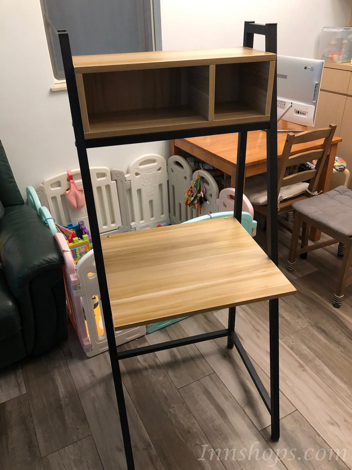 時尚系列簡約書枱連書架 60cm/70cm/80cm/100cm/120cm (IS6412)