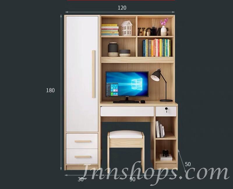 北歐品味系列 單門衣櫃電腦枱組合 120cm/160cm (IS6764)