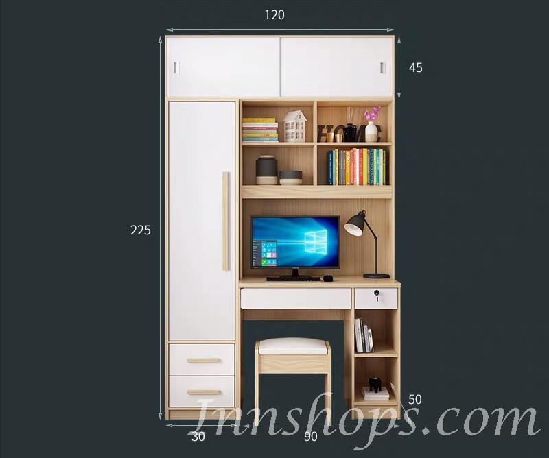 北歐品味系列 單門衣櫃電腦枱組合 120cm/160cm (IS6764)