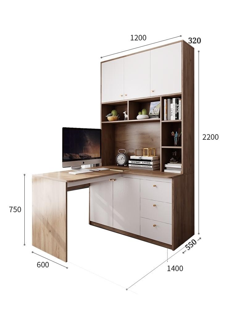 北歐品味系列 L型書枱書櫃 120cm (IS6996)