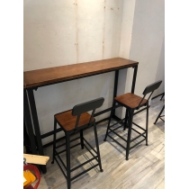 陳列品$999 100Wx100Hx40D枱 實木復古鐵藝Bar Table Bar Chair  (IS2280)