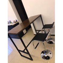 陳列品$999 100Wx100Hx40D枱 實木復古鐵藝Bar Table Bar Chair  (IS2280)