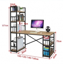 時尚系列 電腦枱連書架 60cm/100cm/120cm/140cm/160cm (IS6993)