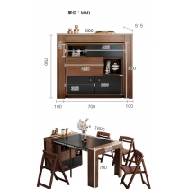 北歐摩登系列 伸縮餐桌餐邊櫃組合*50.5-168cm (IS7005)