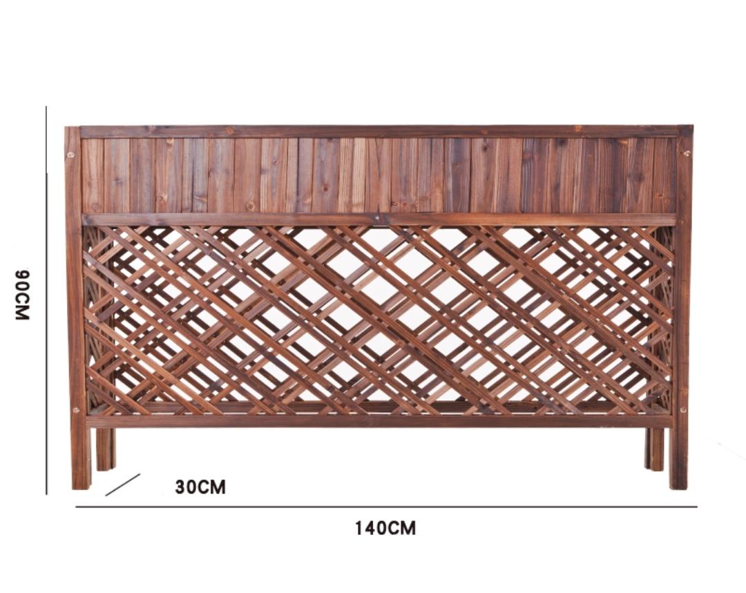 戶外碳化防腐木花架圍欄(IS4151)