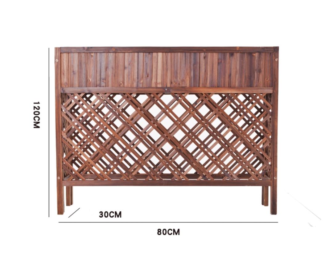 戶外碳化防腐木花架圍欄(IS4151)