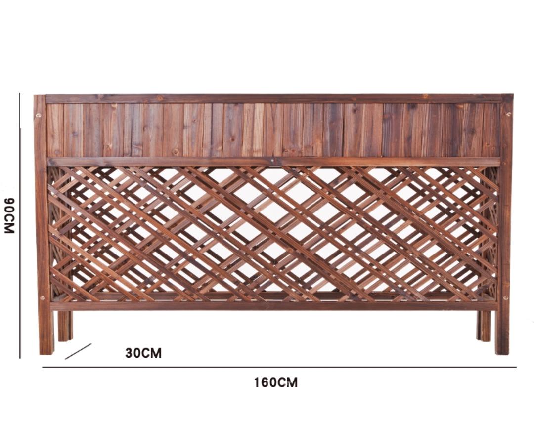 戶外碳化防腐木花架圍欄(IS4151)