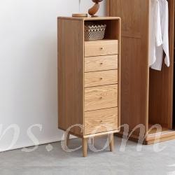 北歐實木 白橡木5斗櫃*40CM(IS5297)
