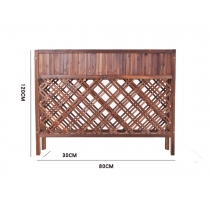 戶外碳化防腐木花架圍欄(IS4151)