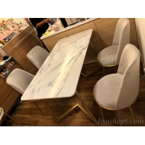 鐵藝系列 岩板餐桌梳化*70/120/140/160/180cm (IS4844)