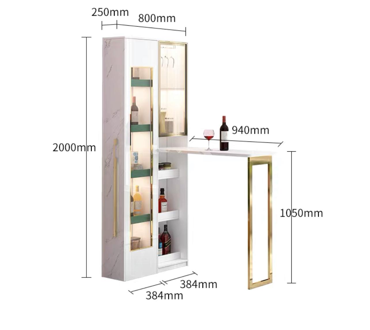 意式氣派系列 伸縮酒櫃餐桌組合*80cm(IS0293)