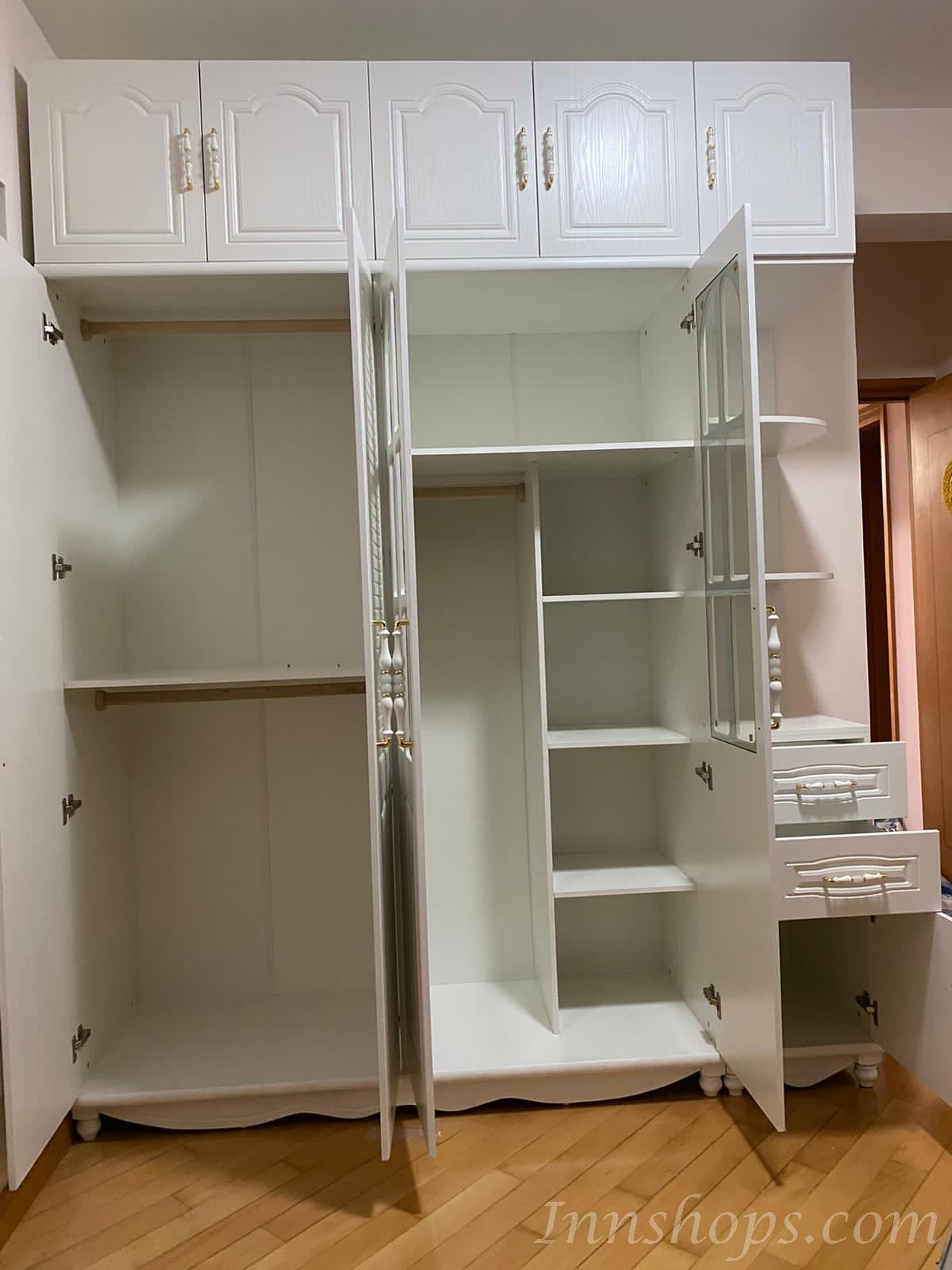 田園純白.象牙白系列 3門/4門/5門/6門衣櫃組合 120cm/160cm/200cm/240cm/280cm (IS6759)