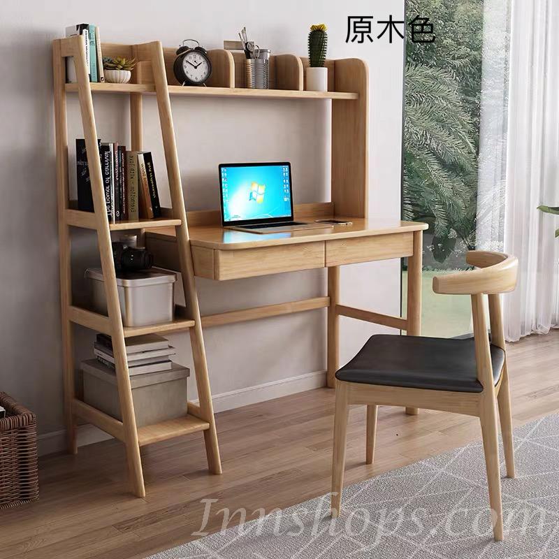 日式實木橡木 電腦枱連書架 100cm/120cm (IS7087)