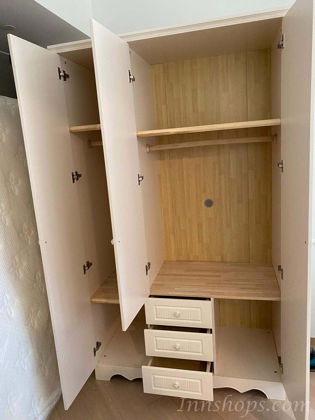英倫典雅 3門衣櫃 125cm (IS4293)