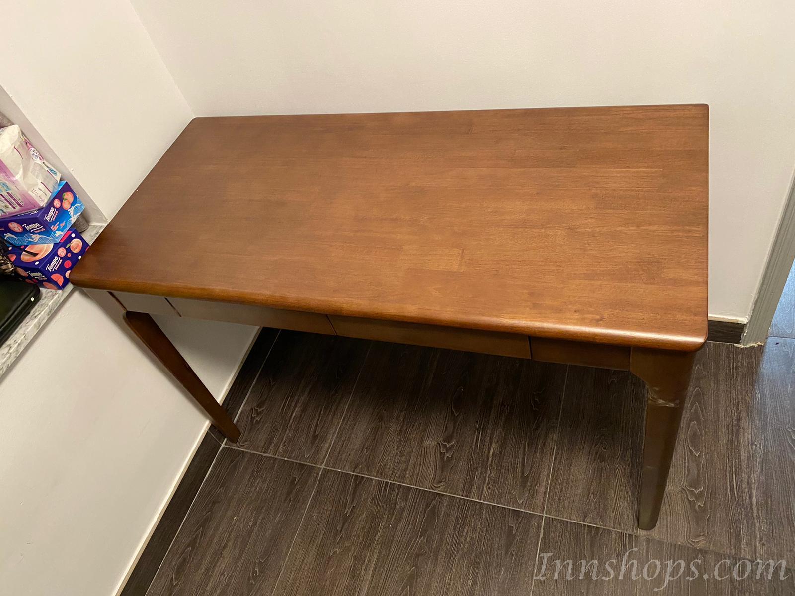 日式實木橡木 書枱 120/150cm (IS6159)