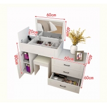 純白系列 伸縮梳妝台*60+40/80+40cm(IS2278)