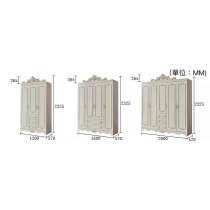 法式貴族實木系列 3門衣櫃 120cm (IS3981)