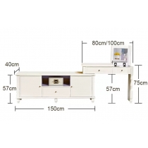 英倫典雅 伸縮梳妝台書枱 80cm/100cm-150cm (IS4148)